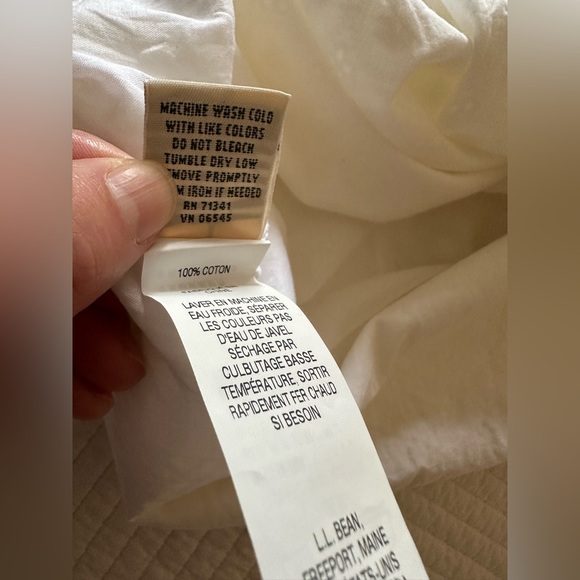 LL Bean Women’s Favorite Fit White Eyelet A-Line Skirt Waist Sz 38 Lined Pockets - Picture 5 of 10